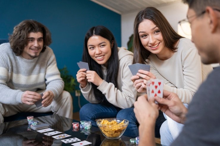Live casino table with professional dealer and multiple camera angles